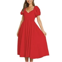 Zapadna haljina za žene cvjetna print kuća haljina obični print maxi haljina cvjetna haljina spuštanja