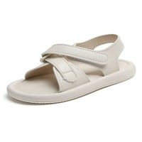 Djeca Colisha ravne sandale Ljetne sandalne gležnjače, casual cipele hodanje lagane plaže bijela 10,5c