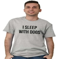 Spavanje sa psima vlasnik kućnog ljubimca smiješan muški grafički majica Tees Brisco Marke 5x