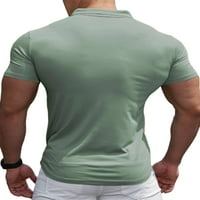 Groanlook muškarci T majice rever izrez Polo majica Čvrsta boja tee mens classic fit bluza casual majica