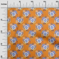 Onuone pamučni dres narančasti tkanini azijski retro cvjetni šivaći materijal za šivanje tiskane tkanine