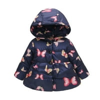 HGW zimski kaputi za djevojke Dječji kaput zimske jakne djevojke s kapuljačom otisci mališana odjeća