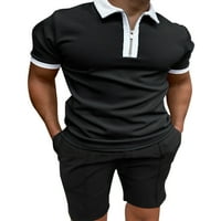 NOLLA muški vrhovi + kratke hlače Polo majica trenerka sa dnevnim boravkom Muškarci Colorblock Outfit