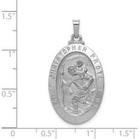 14k bijeli zlatni Saint Christopher Medalj namijenjen u Sjedinjenim Državama XR516