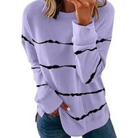 Modna ženska majica s dugim rukavima Ljetni ispis Labavi bluza