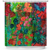 Tuš zastove 70 73 iz dianoche dizajna Sonia Begley - tropski noćni cvjetovi 1