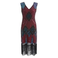 Miayilima Midi haljine za žene V-izrez cvjetni print kratki rukav retro vintage rep repne haljine za