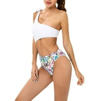 Dame Ljetni kupaći kostim set visokog struka Seksi komič za back bez leđa Bikini