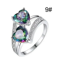 Love Legura Inlaid Rhinestone ženski prsten popularni gem Exquisite Ring jednostavan modni nakit