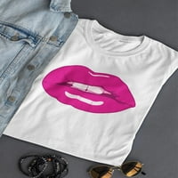 Vruće usne, ružičaste, modne majice žene -Image by shutterstock, ženska velika