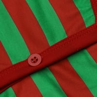 Juebong Holiday Pajama PJS setovi Božićni muškarac Tata Striped Štampanje Dugih rukava Porodična odjeća