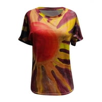 Majice za žene plus veličine Žene kratkih rukava Cvjetni tiskani V-izrez The The The Majica Bluza TEE