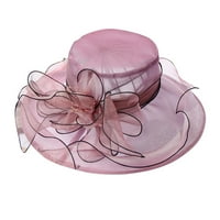 Sun Hats Žene Ljetna haljina šešira široki list cvijet mladenka za tuširanje šešira za sunčanje šešir na plaži poliester ljubičasta