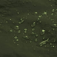 Žene plišane čvrste trake kišne jakne na otvorenom plus vodootporan kapuljač s kapuljačom, zelena