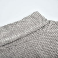 HFYIHGF Ženski povremeni turtleneck džemper pulover zimski osnovni dugi rukav ugodan pleteni džemper