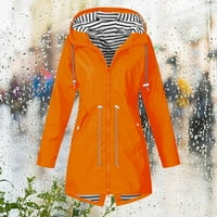 Kišne jakne Žene pune boje Ležerne kabanice za žene sa kapuljačom labav fit izvlačenje Vjetrootporni