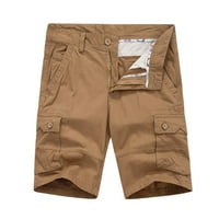HWMODOU muške teretne hlače Čvrsta boja sa džepovima Traper Proljeće Ljetne casual prozračne muške hlače