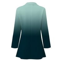 Caicj kaputi za žene ženski ispisani kardigan formalno odijelo dugih rukava kaputa za bluzu kaputa