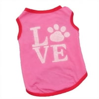 Odjeća za pse PET majica za kućne ljubimce mačka ružičasta štenad t odjeća za odjeću za aparat za nogePrintsvest