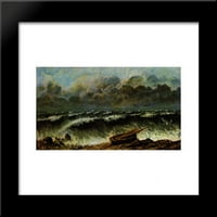 Valovi uokvireni umjetničkim otiskom od Gustave Courbet