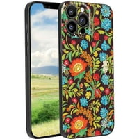 Boemian-eklektična-ukrajinska-cvjetna futrola za telefon, deginena za iPhone Pro Case Muške žene, fleksibilan
