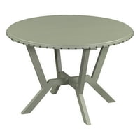 Moderni okrugli trpezarijski stol sa zelenim prekrižjima