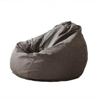 Velika bag torba za pasulj Kauč na kauču navlaka u zatvorenom lijenom mekom ležaju - 80 *, tamno siva
