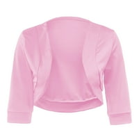 SNGXGN ženske jakne s kapuljačom sa zatvaračem sa zatvaračem kratki kaputi, ružičaste, veličine 2xl