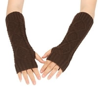 Rukavice za ruke Opolski Pair Solid Color Thumb Rupa za lakat dužine rukava rukava pletena drži tople