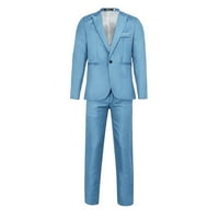 Hinvhai Muška jakna za odijelo + odijelo za hlače dvodijelno odijelo na klirensu nebo plavo 14