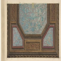 Dizajn za obojeni ukras koferenog plafona sa monogramom: h Poster Print by Jules-Edmond-Charles Lachaise