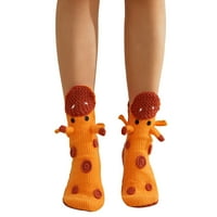 Muškarci Žene Zimske čarape plete Topla 3D Novelty Životinjski široki usta čarapa za podizanje odjeće