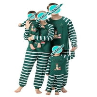 Božićna porodica koja odgovara pidžami set pasa tiskani vrhovi + prugasti hlače za odmor salon za odmor za spavanje za spavanje za odrasle dječje dijete
