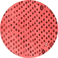 Ahgly Stroj za upotrebu u zatvorenom okruglom okruglom orijentalnim crvenim prostirkama, 4 'runda