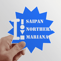 Saipan Northern Mariana Sun Vinil naljepnice za prtljag grafiti cvijet naljepnica