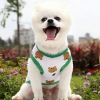 Pas košulje tiskane kućne ljubimce crtane slatke štene majice Prozračne pseće prsluk bez rukava ljetni