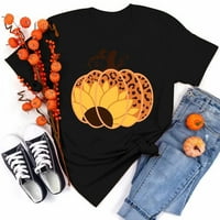 Žene smiješno N print majica za Noć vještica Novelty Tops sezona narandžasti teški lips majice