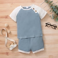 3T Baby Boy odjeća Baby Boy Outfits kratki rukav okrugli izrez TOPS kratke hlače 3-4T Dječak ljetni