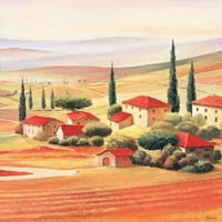 Toskansko selo v Poster Print Renee