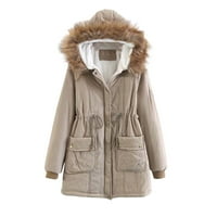 HGW kaputi za žene plus veličine žene zimski dugi rukav kapuljač vanjski vjetar topli tanak jaknski