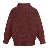 Ženski džemperi Solid Color Turtleneck Dugi rukav moda Jesen zimski plemen gusti pulover navoja vrhova