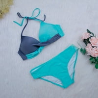 Ženski blok u boji Print visoke grudve kaitke bikini set dvodijelni kupaći kostim