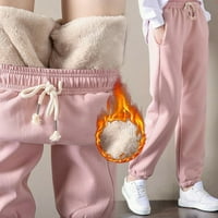Ženske zimske tople obloge haremske ruke hlače ležerne duksere joggers ružičasta 2xl