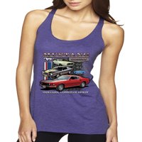Ford Mustang Netaknuti Spirit automobili i kamioni Tri-Blend Racerback Tank top, ljubičasta žurba, srednja