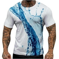 Vrhovi rezervoara za muške dnevno casual sportski prsluk Cool Print Prošireni rame Crew Crt T-majice
