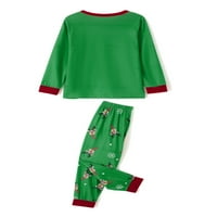 Wassery Božić Porodica Pajamas Outfits Cartoon Elk Snowflake Star dugih rukava za spavanje s dugim rukavima