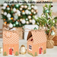 Božićne poklon torbe Exquisite božićni bombonski keksi poklon pakiranje Bo kuće oblik za odmor za poklon