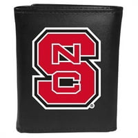 Siskiyou Cltr mužjak NCAA North Carolina State Wolfpack Koža Tri-Fold Logo Veliki novčanik - jedna veličina