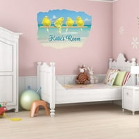 Personalizirani akvalizonski naljepnica zidna zidna naljepnica za djecu šarenu vinilnu plažu Pozadinski