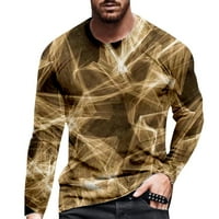 Muška majica s dugim rukavima Crew vrat modni vrhovi majica 3D print casual muške majice za muškarce